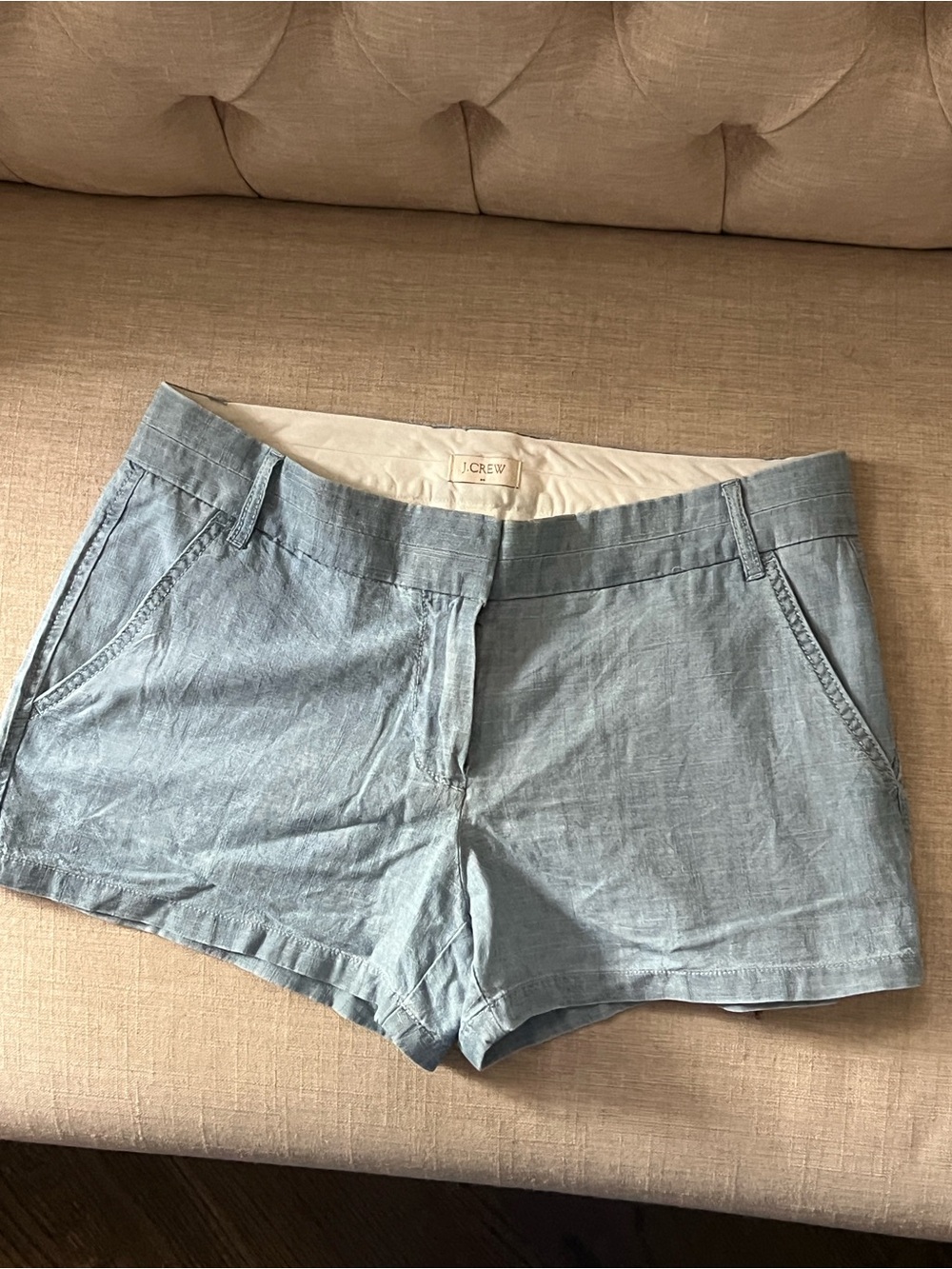 J. Crew Light Blue Linen-Blend Women's Shorts